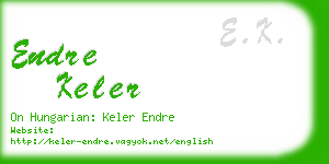 endre keler business card